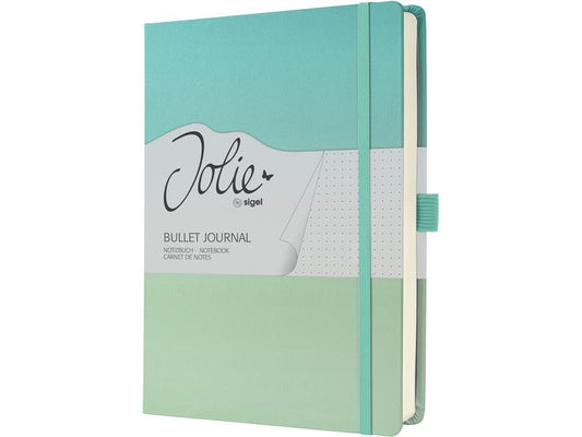 Jolie Bloc-notes Journal HC A5, Pois Règle, Gradient Sea