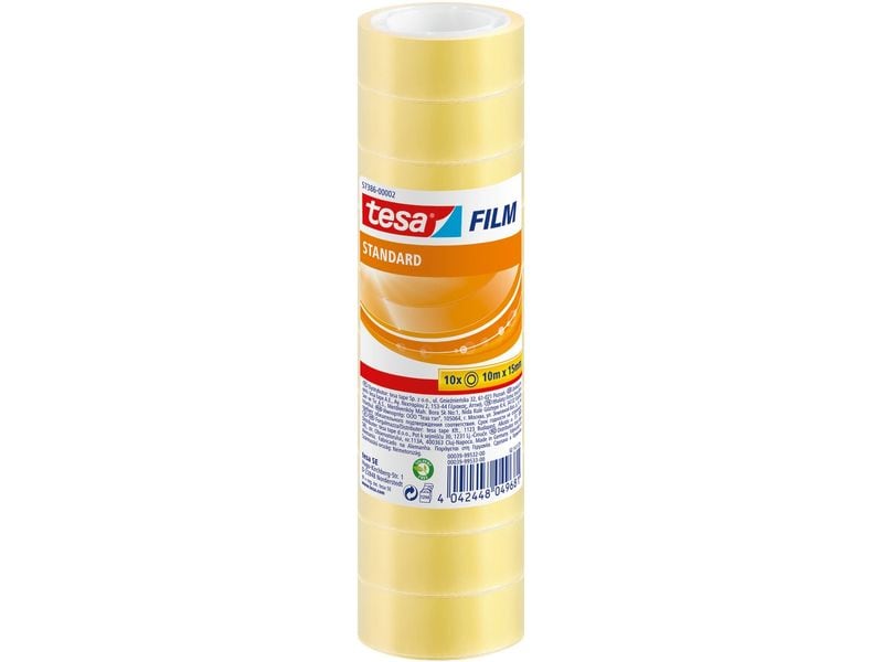tesa Ruban adhésif Standard 10 rouleaux, 10m x 15 mm