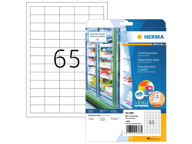 HERMA Étiquettes pour réfrigération 4388 38.1 x 21.2 mm