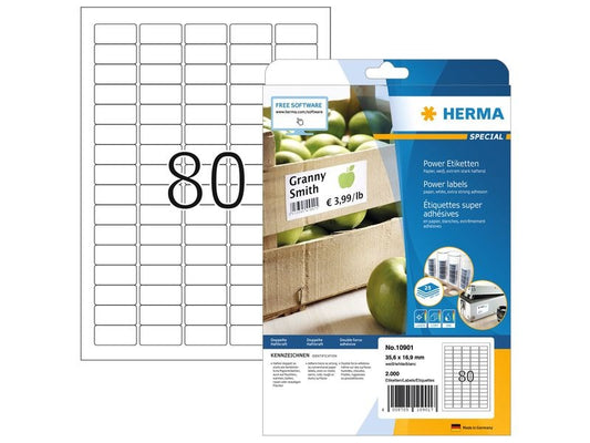 HERMA Étiquettes universelles Power 10901 35.6 x 16.9 mm