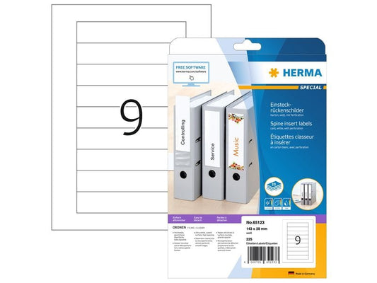 HERMA Étiquettes dos A4 225 étiquettes à 25 feuilles