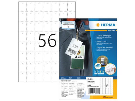 HERMA Étiquettes textiles 8044 30 x 37 mm, 5600 pendentifs