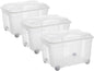 Rotho Boîte de rangement Roller4 EASY Transparent, 3 pcs.