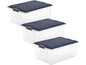 Rotho Boîte de rangement COMPACT, Bleu, 3 pcs.