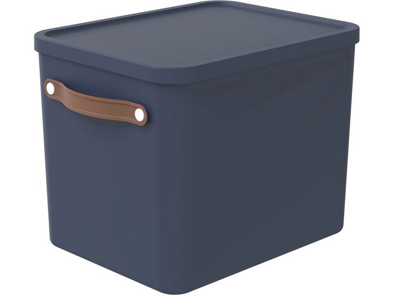 Rotho Boîte de rangement MALOJA Bleu foncé