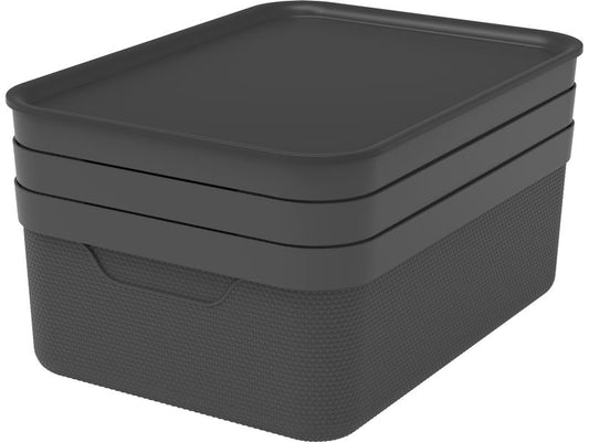 Rotho Boîte de rangement JIVE Noir