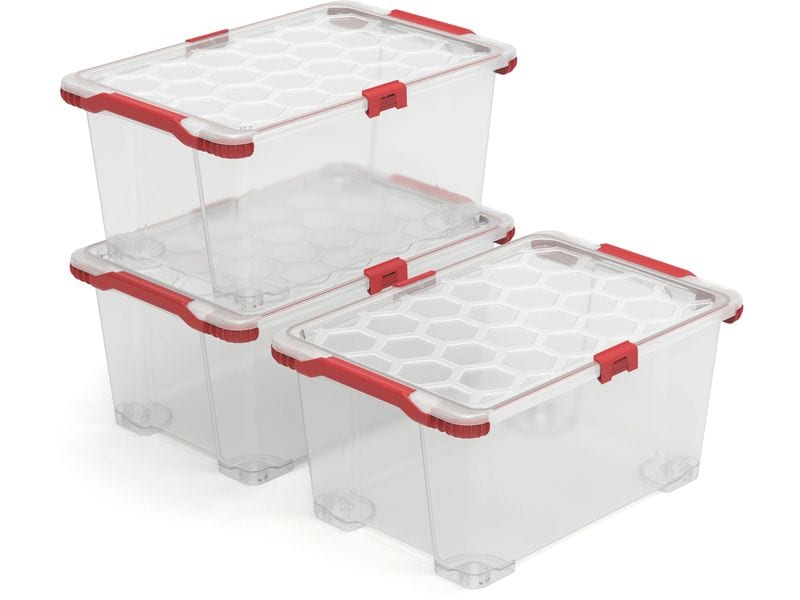 Rotho Boîte de rangement EVO TOTAL Transparent, 3 pcs.