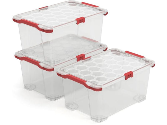 Rotho Boîte de rangement EVO TOTAL Transparent, 3 pcs.