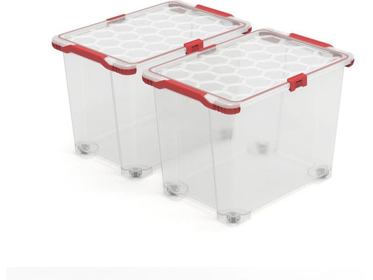 Rotho Boîte de rangement EVO TOTAL Transparent, 2 pcs.