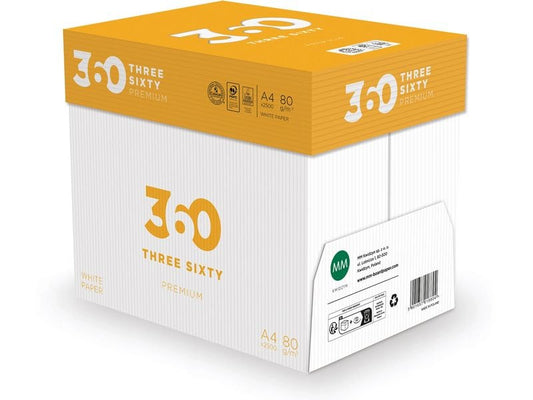 360 Papier pour photocopie Premium A4, Extra-blanc, 80 g/m², 1 palette