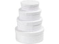 Creativ Company Boîte en carton ovale 4 Pièce/s, Blanc