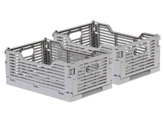 COCON Boîte pliante 22 x 15 x 9 cm 2 pièces, Gris