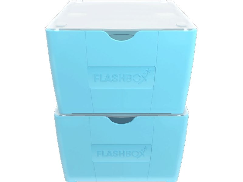 Oxford Boîte à fiches 17.3 x 14.5 cm, Bleu clair