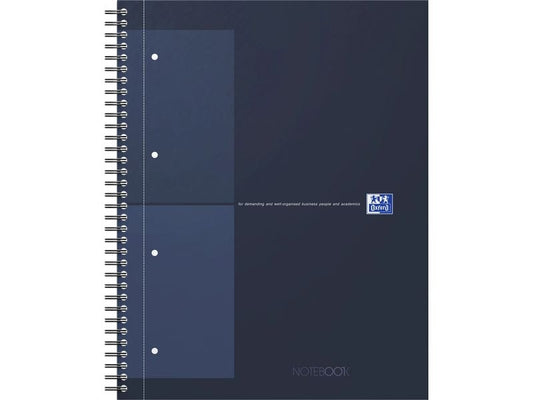 Oxford Bloc-notes A4, À carreaux, Bleu foncé