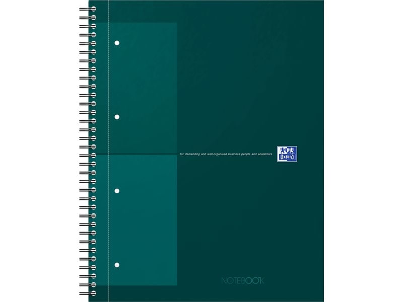 Oxford Bloc-notes A4, À carreaux, Vert foncé