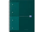 Oxford Bloc-notes A4, À carreaux, Vert foncé