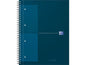 Oxford Bloc-notes A4, À carreaux, Turquoise foncé