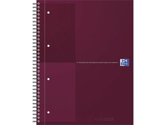 Oxford Bloc-notes A4, À lignes, Rouge foncé
