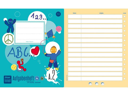 Formati Cahier de devoirs A.2 avec planning hebdomadaire, 20 feuilles