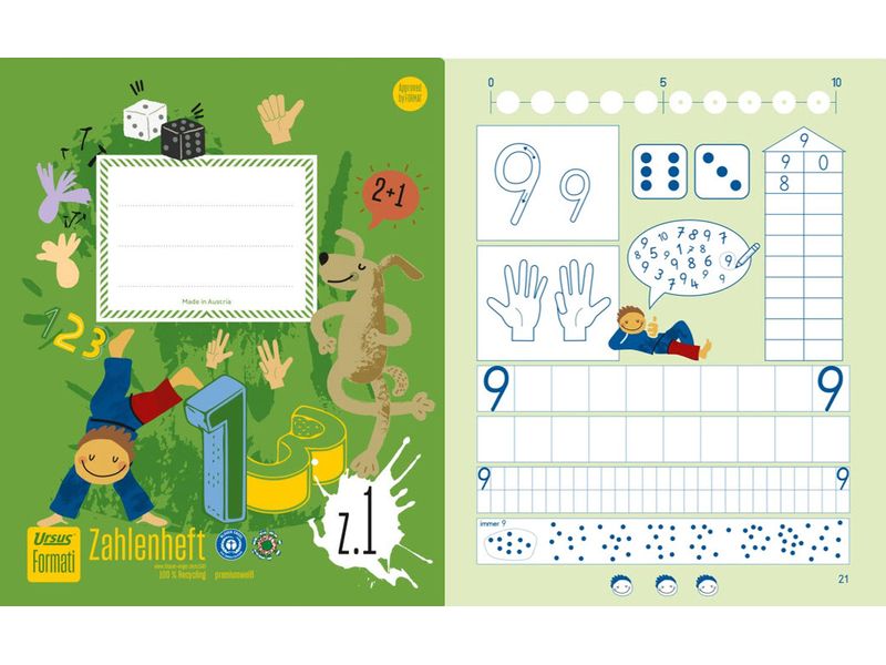 Formati Cahier de chiffres Z.1 avec chiffres pré-imprimés, 14 feuilles