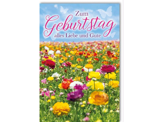 Braun + Company Carte de félicitations Fleurs 11.5 x 17 cm