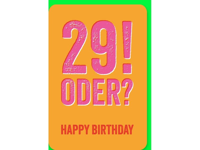 Braun + Company Carte de félicitations Joyeux anniversaire 29 11.5 x 17 cm