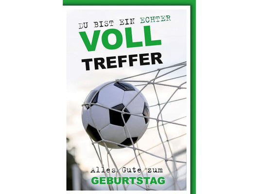 Braun + Company Carte de félicitations Football 11.5 x 17 cm