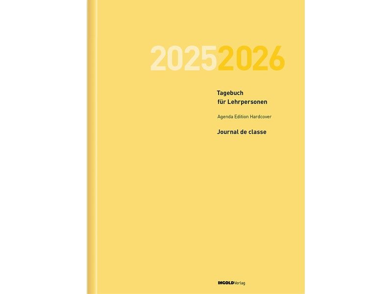 ingold-biwa Agenda journalier  Édition couverture rigide 2025/2026, Jaune