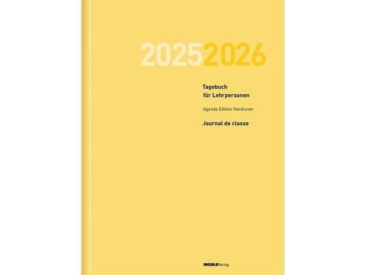 ingold-biwa Agenda journalier  Édition couverture rigide 2025/2026, Jaune