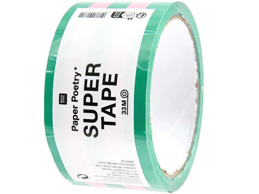 Rico Design Ruban adhésif Paper Poetry 0.5 mm x 33 m, Vert/Rose