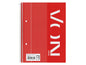 VON Bloc-notes A5 quadrillé, 80 feuilles, rouge, 5 pièces
