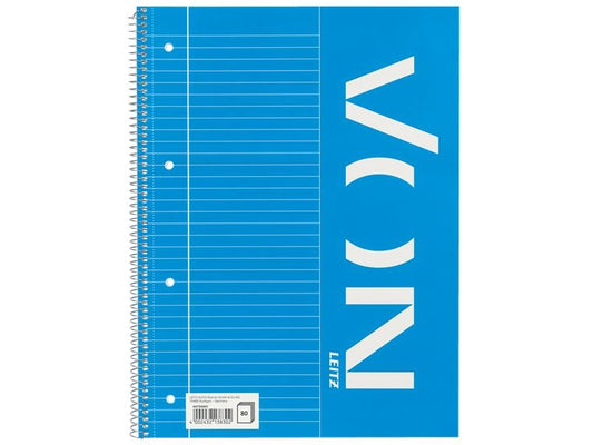 VON Bloc-notes A4 ligné, 80 feuilles, bleu, 5 pièces