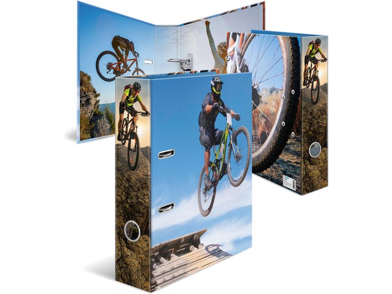 HERMA Classeur à motifs A4 Mountain Bike 285 cm, Multicolore