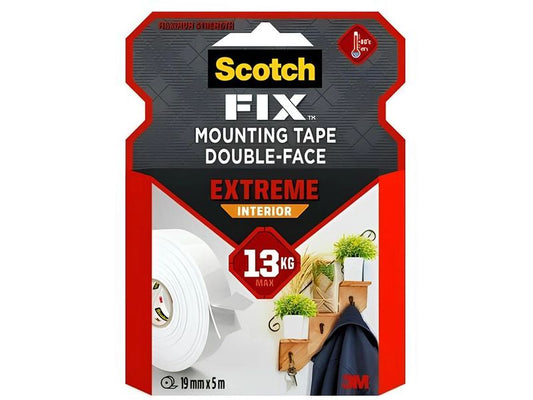 3M Bande de montage intérieur Extreme 19 mm x 5 m, Blanc