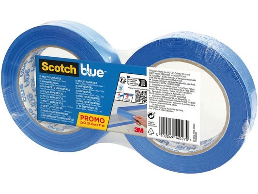 3M Ruban de masquage pour peintres 24 mm x 41 m, Bleu