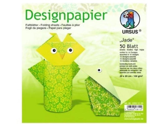 URSUS Feuilles origami Origami Jade 20 x 20 cm, 100 g/m², 50 feuilles