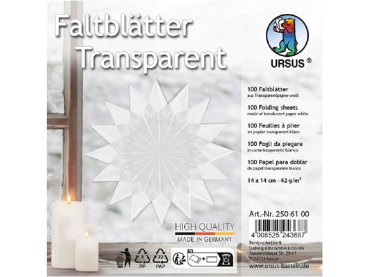 URSUS Feuilles origami Origami 14 x 14 cm, 42 g/m², 100 feuilles