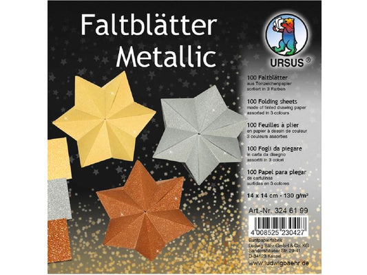URSUS Feuilles origami Origami 14 x 14 cm, 130 g/m², 100 feuilles