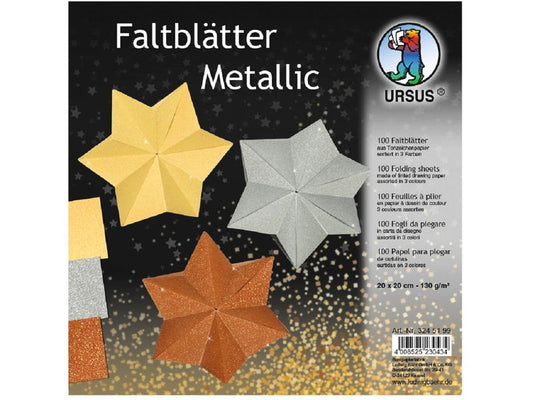 URSUS Feuilles origami Origami 20 x 20 cm, 130 g/m², 100 feuilles