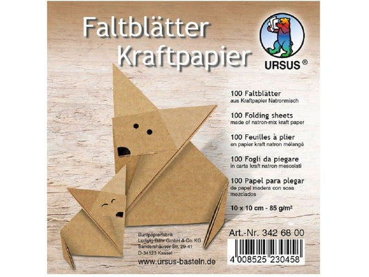 URSUS Feuilles origami Origami 130 g/m², 10 x 10 cm, 100 feuilles