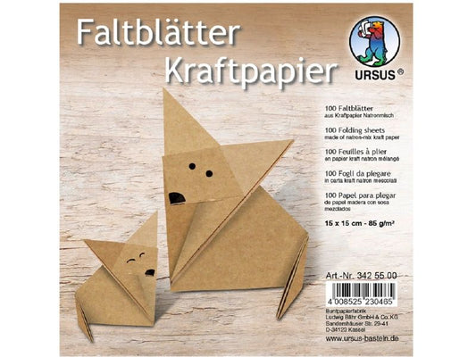 URSUS Feuilles origami Origami 130 g/m², 15 x 15 cm, 100 feuilles