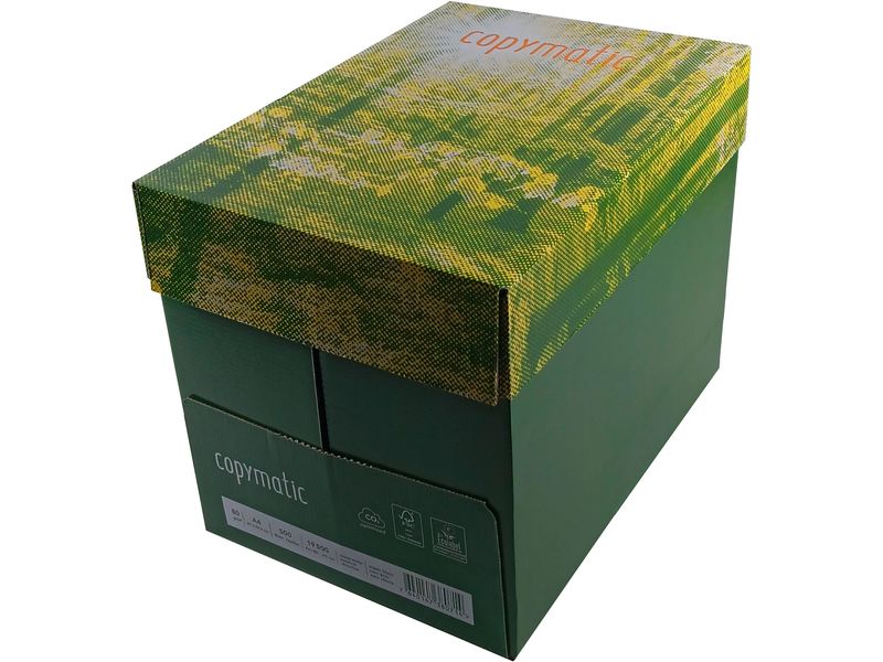 Fischer Papier Papier pour photocopie Copymatic A4, Blanc, 80 g/m², 2500 feuilles
