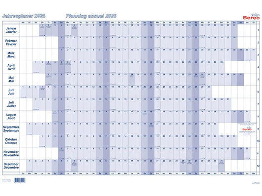Berec Pianificatore annuale Classique en travers 2026