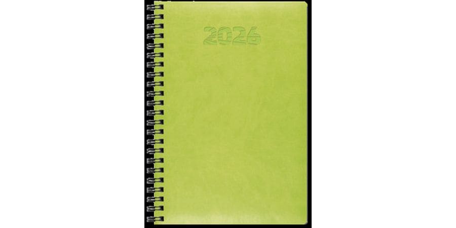 Simplex Agenda hebdomadaire Simply Flex 15 x 21 cm, 2026, Vert clair