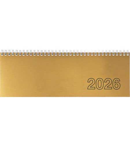 Simplex Calendriers de table Wire-O 30.7 x 10.5 cm, 2026, Or