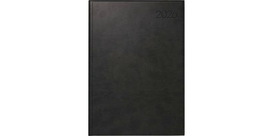 Simplex Agenda hebdomadaire Roma 17 x 24 cm, 2026, Noir