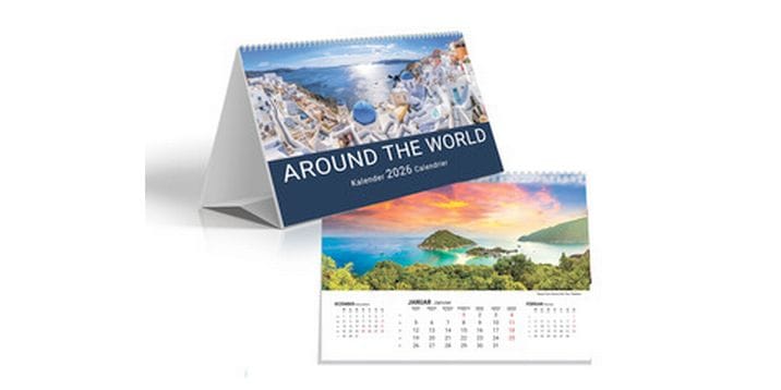 Simplex esposizione da tavolo per 3 mesi Aroundtheworld 2026 21 x 15 cm