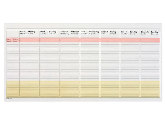 Simplex Agendas bloc-notes hebdomadaires 42 x 21 cm, 50 feuilles