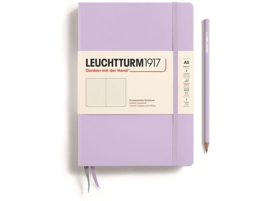Leuchtturm Bloc-notes Medium A5, Pois, Violet