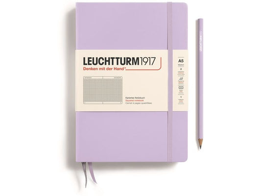 Leuchtturm Bloc-notes Medium A5, À carreaux, Violet